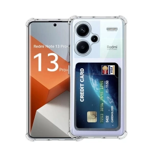 Xiaomi Redmi Note 13 Pro Plus Kılıf Kart Şeffaf Silikon - Şeffaf