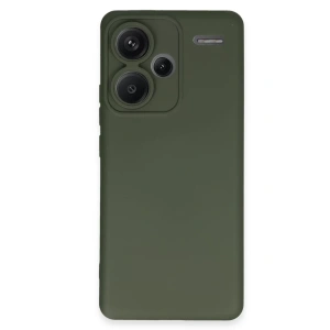 Xiaomi Redmi Note 13 Pro Plus Kılıf Nano içi Kadife Silikon - Koyu Yeşil