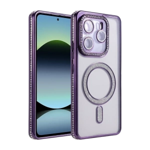 Xiaomi Redmi Note 14 4G Joke Simli Magneticsafe Kılıf - Derin Mor