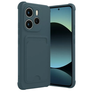 Xiaomi Redmi Note 14 4G Kelvin Kartvizitli Silikon - Koyu Yeşil