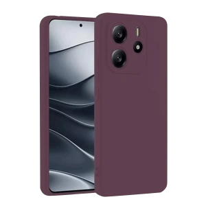 Xiaomi Redmi Note 14 4G Kılıf First Silikon - Mürdüm