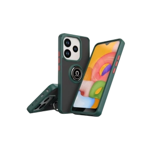 Xiaomi Redmi Note 14 4G Montreal Yüzüklü Silikon Kapak - Yeşil