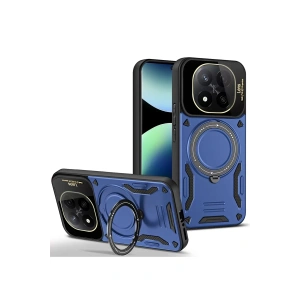 Xiaomi Redmi Note 14 Pro 4G Kılıf Joy Lens Standlı Kapak - Lacivert