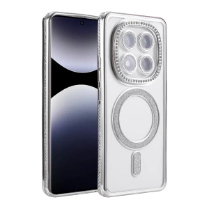 Xiaomi Redmi Note 14 Pro 5G Joke Simli Magneticsafe Kılıf - Gümüş