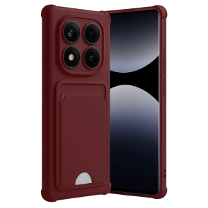 Xiaomi Redmi Note 14 Pro 5G Kelvin Kartvizitli Silikon - Bordo