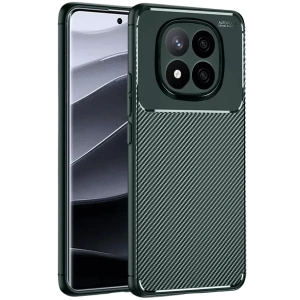 Xiaomi Redmi Note 14 Pro 5G Kılıf Auto Focus Karbon Kapak - Koyu Yeşil