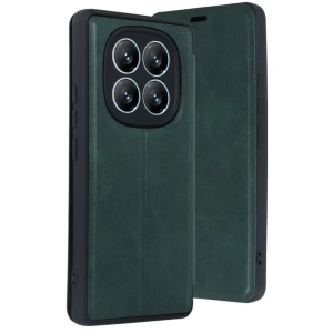 Xiaomi Redmi Note 14 Pro 5G Kılıf Flip Cover - Koyu Yeşil