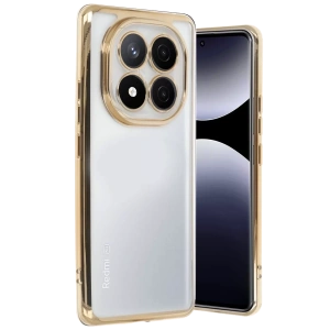 Xiaomi Redmi Note 14 Pro 5G Kılıf Lensli Silikon - Gold