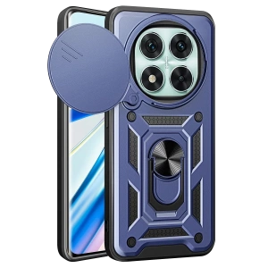 Xiaomi Redmi Note 14 Pro 5G Kılıf Pars Lens Yüzüklü Silikon - Lacivert