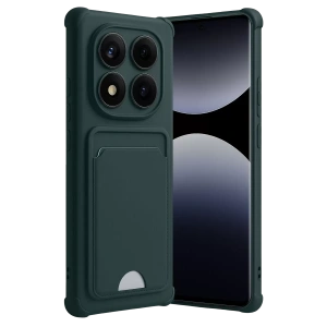 Xiaomi Redmi Note 14 Pro Plus Kelvin Kartvizitli Silikon - Koyu Yeşil