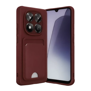 Xiaomi Redmi Note 15 Pro 4G Kelvin Kartvizitli Silikon - Bordo