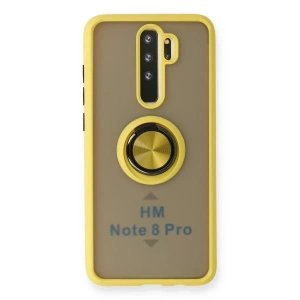 Xiaomi Redmi Note 8 Pro Kılıf Montreal Yüzüklü Silikon Kapak - Sarı