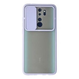 Xiaomi Redmi Note 8 Pro Kılıf Palm Buzlu Kamera Sürgülü Silikon - Lila