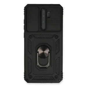 Xiaomi Redmi Note 8 Pro Kılıf Pars Lens Yüzüklü Silikon - Siyah