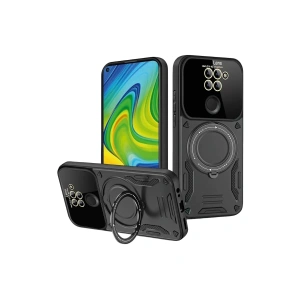 Xiaomi Redmi Note 9 Joy Lens Standlı Kapak - Siyah