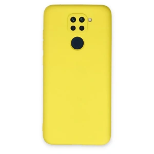 Xiaomi Redmi Note 9 Kılıf Nano içi Kadife Silikon - Sarı