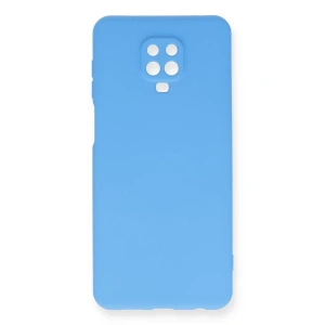 Xiaomi Redmi Note 9 Pro Kılıf Nano içi Kadife Silikon - Mavi