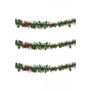 Yılbaşı Ökseotu Meyveli Noel Yeşili Garland 3m*7cm