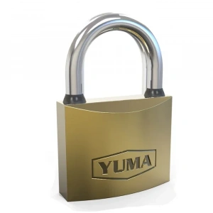 Yuma Sarı Kaplama Döküm Kısa Asma Kilit 50mm