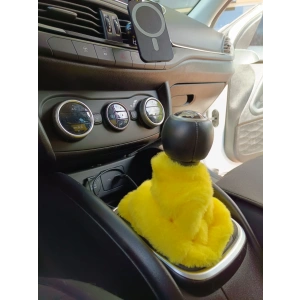 Yumuşak Peluş Vites Körüğü Vites Süsü Sarı