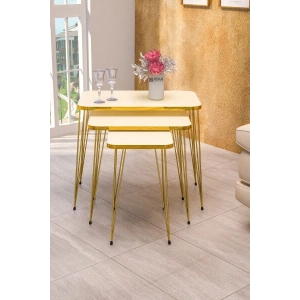 Zigon Sehpa Kr Gold Krem Tel