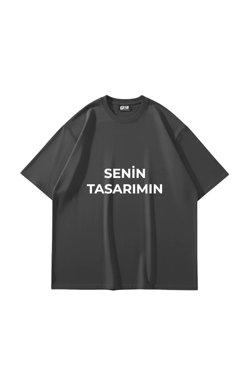 Özel Tasarım 816 Design Füme Basic Premium Oversize Tshirt