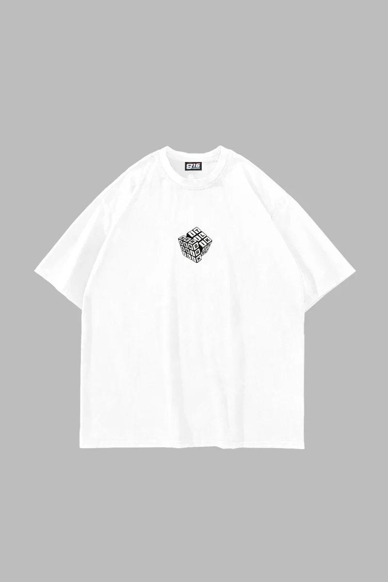 Serserilik Baskılı Oversize Unisex Beyaz Tshirt