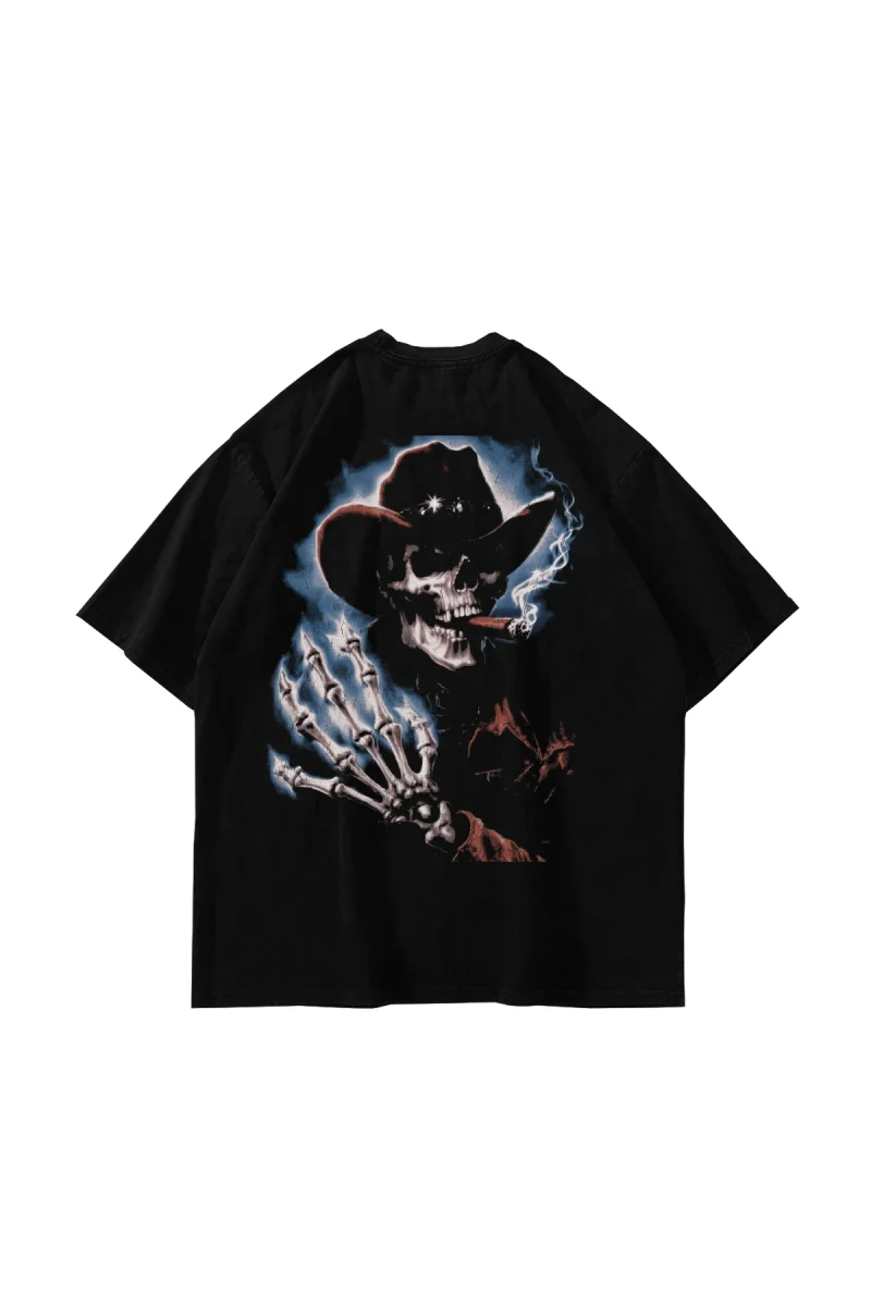 Megadeth Skull Baskılı Oversize Unisex Siyah Tshirt