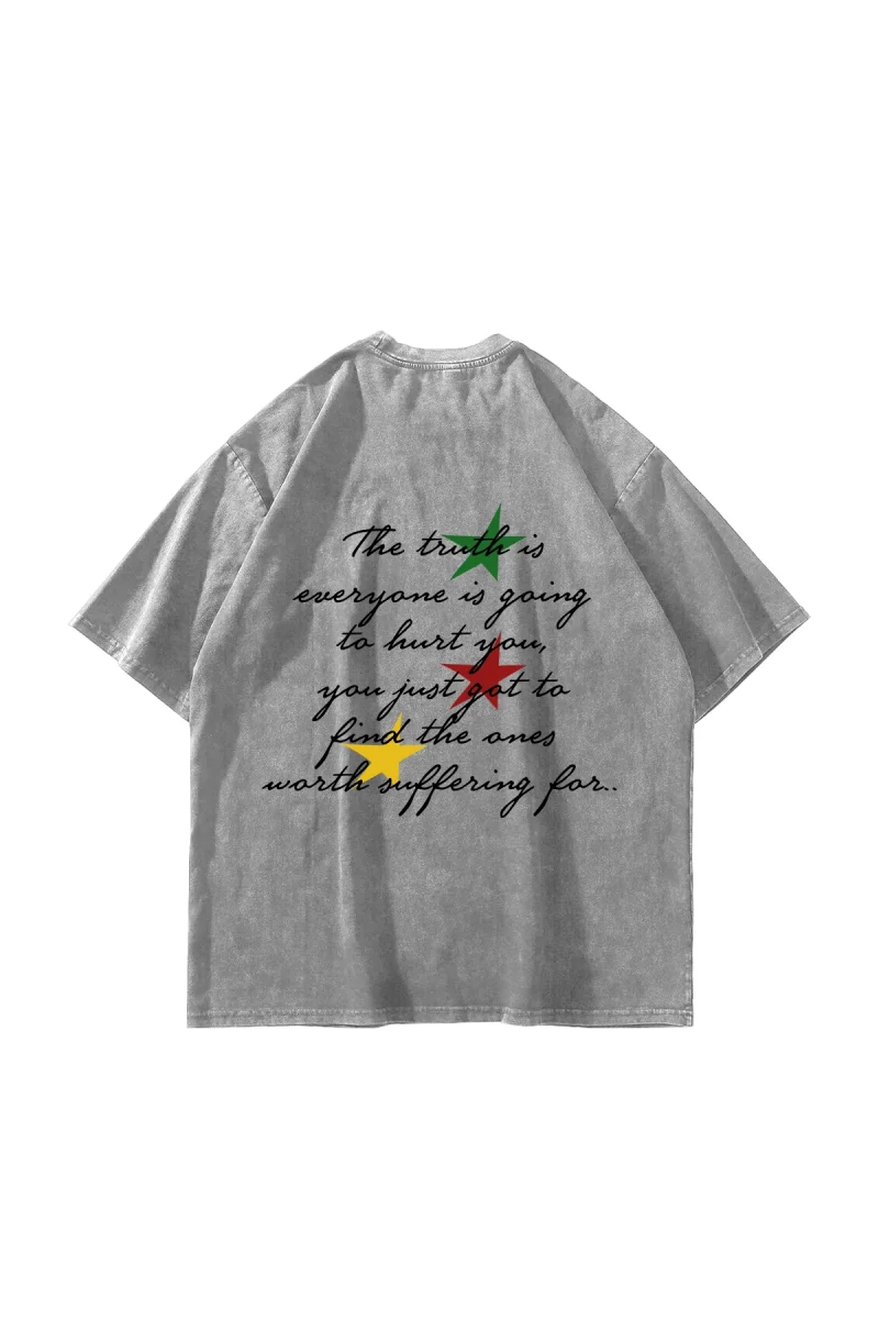 Bob Marley Baskılı Oversize Unisex Yıkamalı Beyaz Tshirt