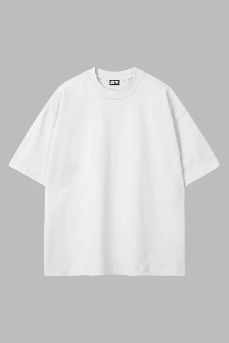 816 Design Beyaz Basic Premium Oversize Tshirt