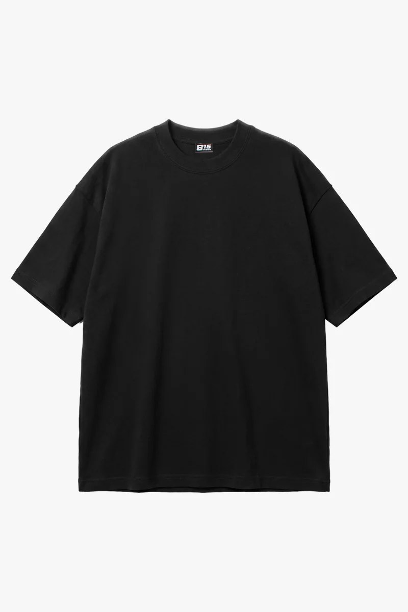 816 Design Siyah Basic Premium Oversize Tshirt