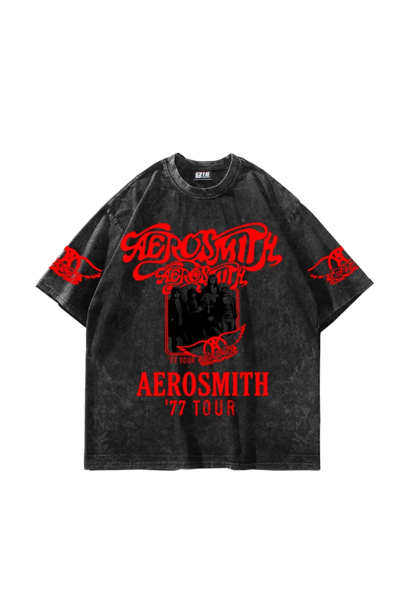 Aerosmith Peace Out Farewell Tour Vintage Yıkamalı Oversize Tişört