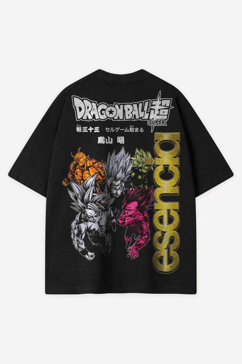 Dragon Baskılı Siyah Oversize Tshirt