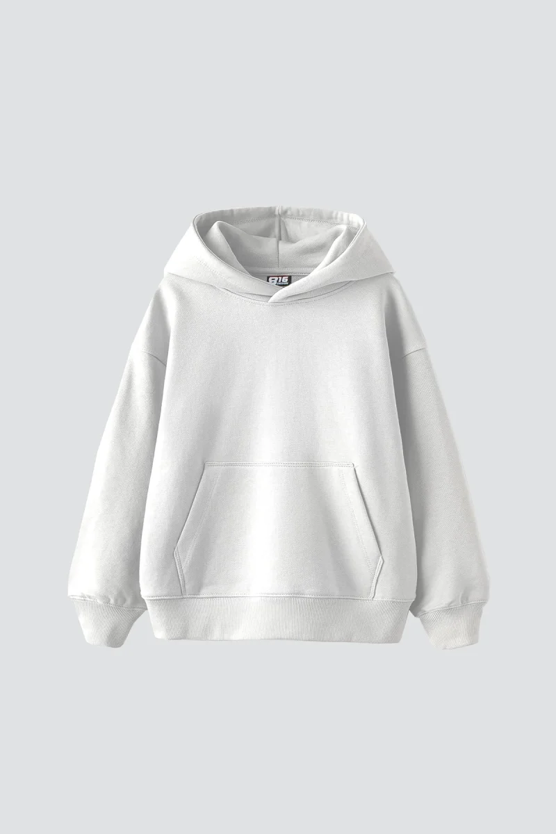 Özel Tasarım Basic Oversize Unisex Beyaz Hoodie