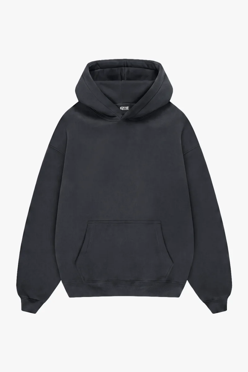 Basic Oversize Unisex Füme Hoodie
