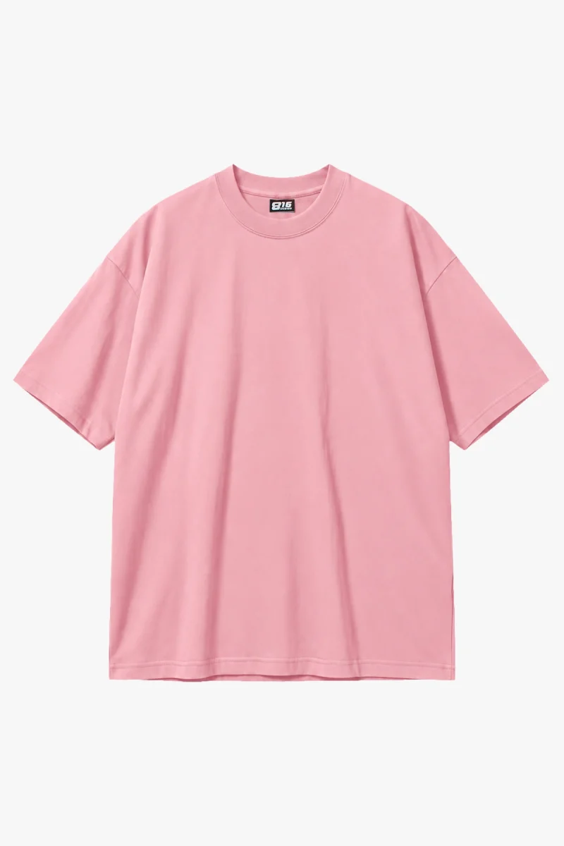 Basic Pembe Oversize Unisex Tshirt