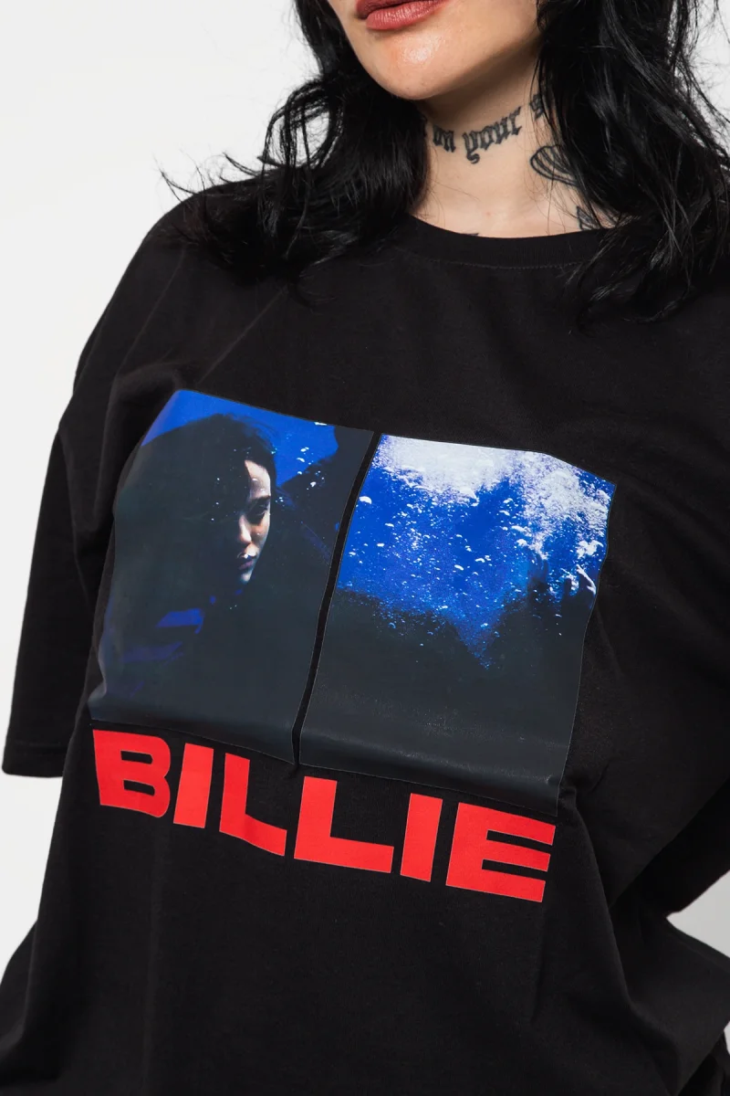 Billie Eilish Baskılı Oversize Unisex Siyah Tshirt
