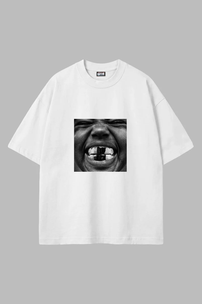 Bully Kanye West Baskılı Beyaz Oversize Unisex Tshirt