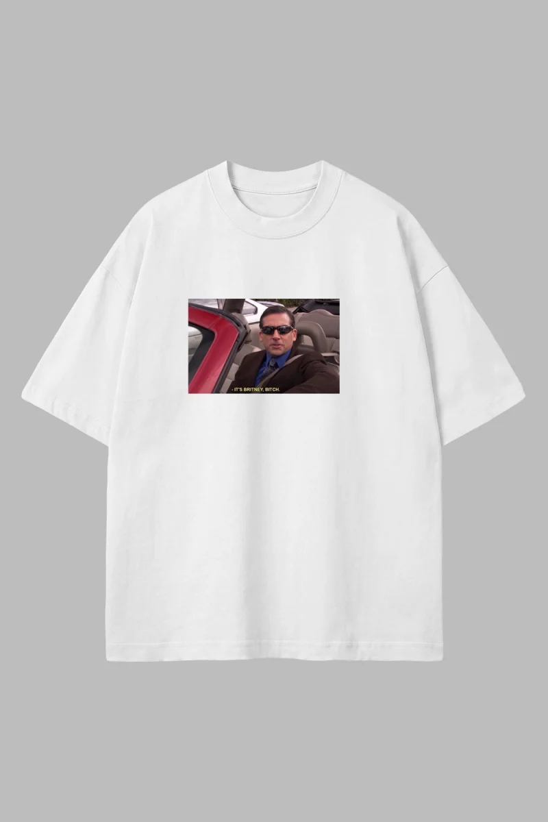 Its Britney B*tch Baskılı Beyaz Oversize Unisex Tshirt