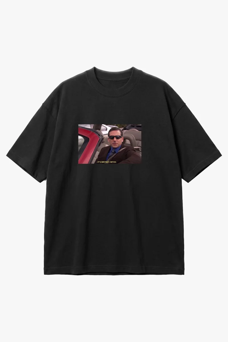 Its Britney B*tch Baskılı Siyah Oversize Unisex Tshirt