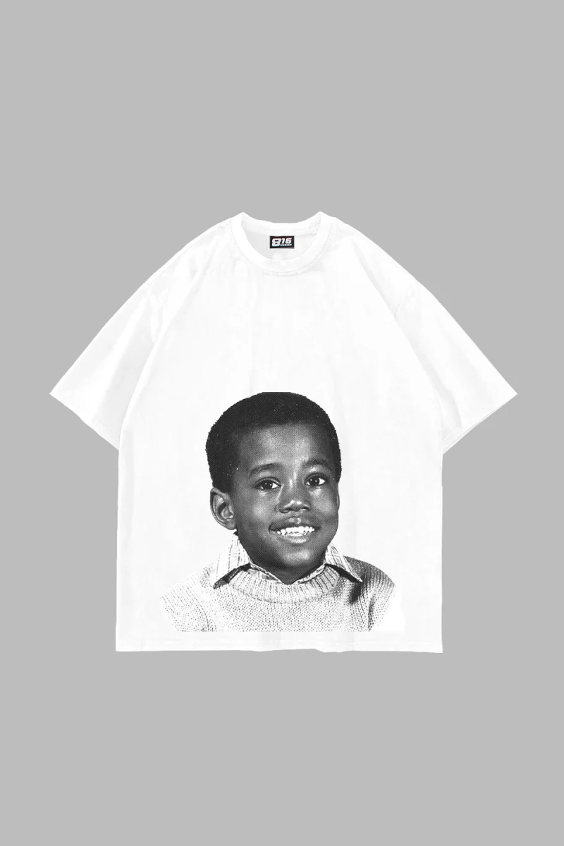 Kanye West Baskılı Oversize Unisex Beyaz Tshirt