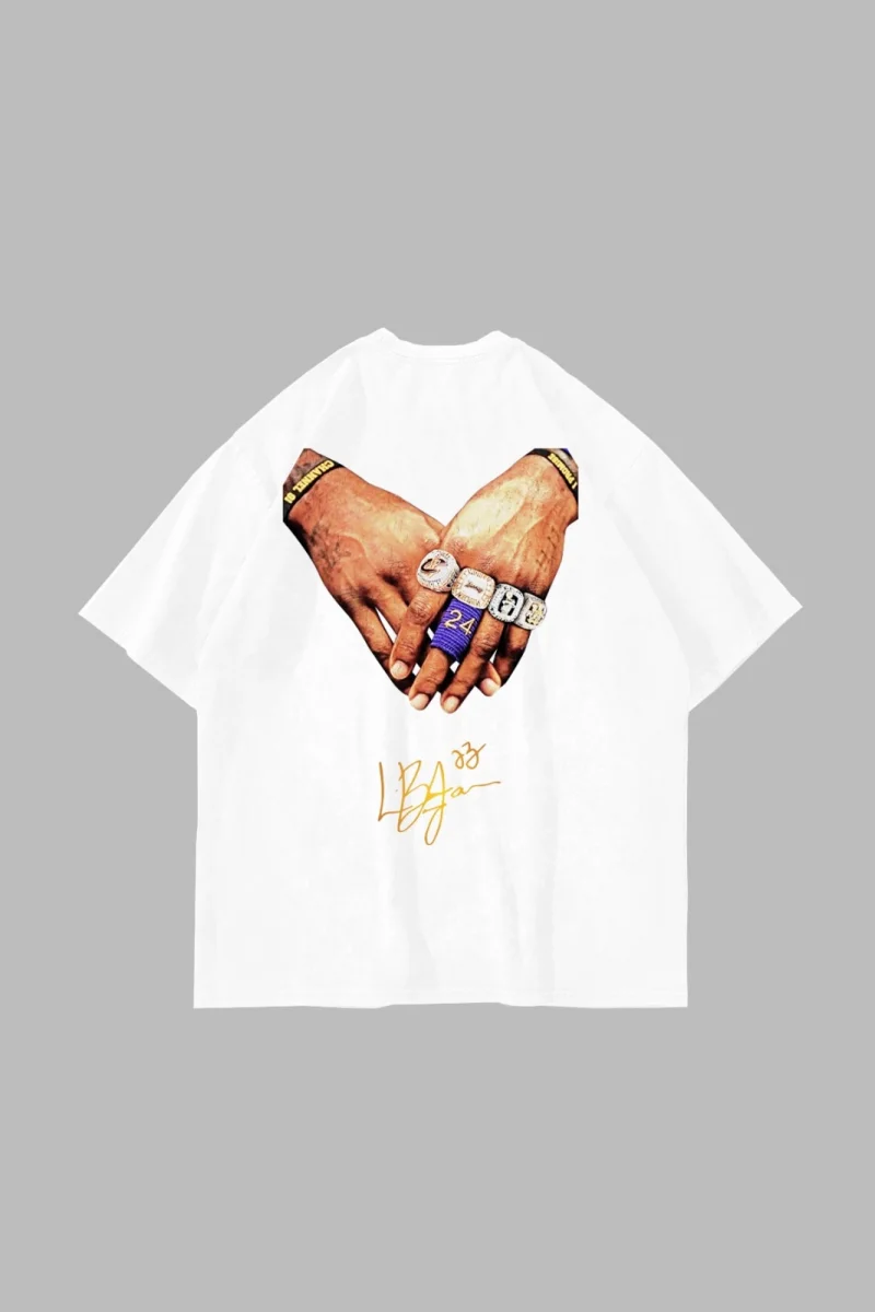 Lebron James Baskılı Oversize Unisex Beyaz Tshirt