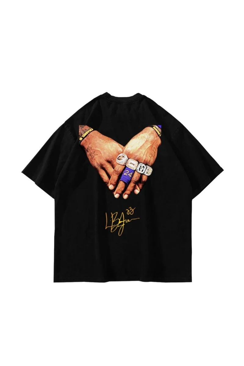 Lebron James Baskılı Oversize Unisex Siyah Tshirt