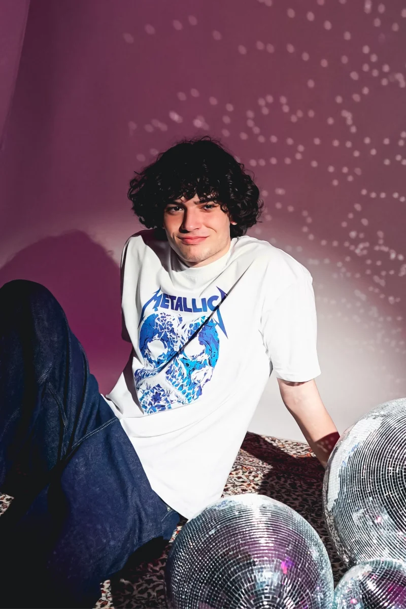 Metallica Skull head Baskılı Oversize Unisex Beyaz Tshirt