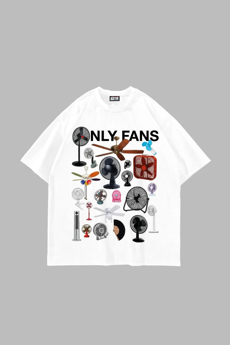 Only Fans Oversize Beyaz Tişört