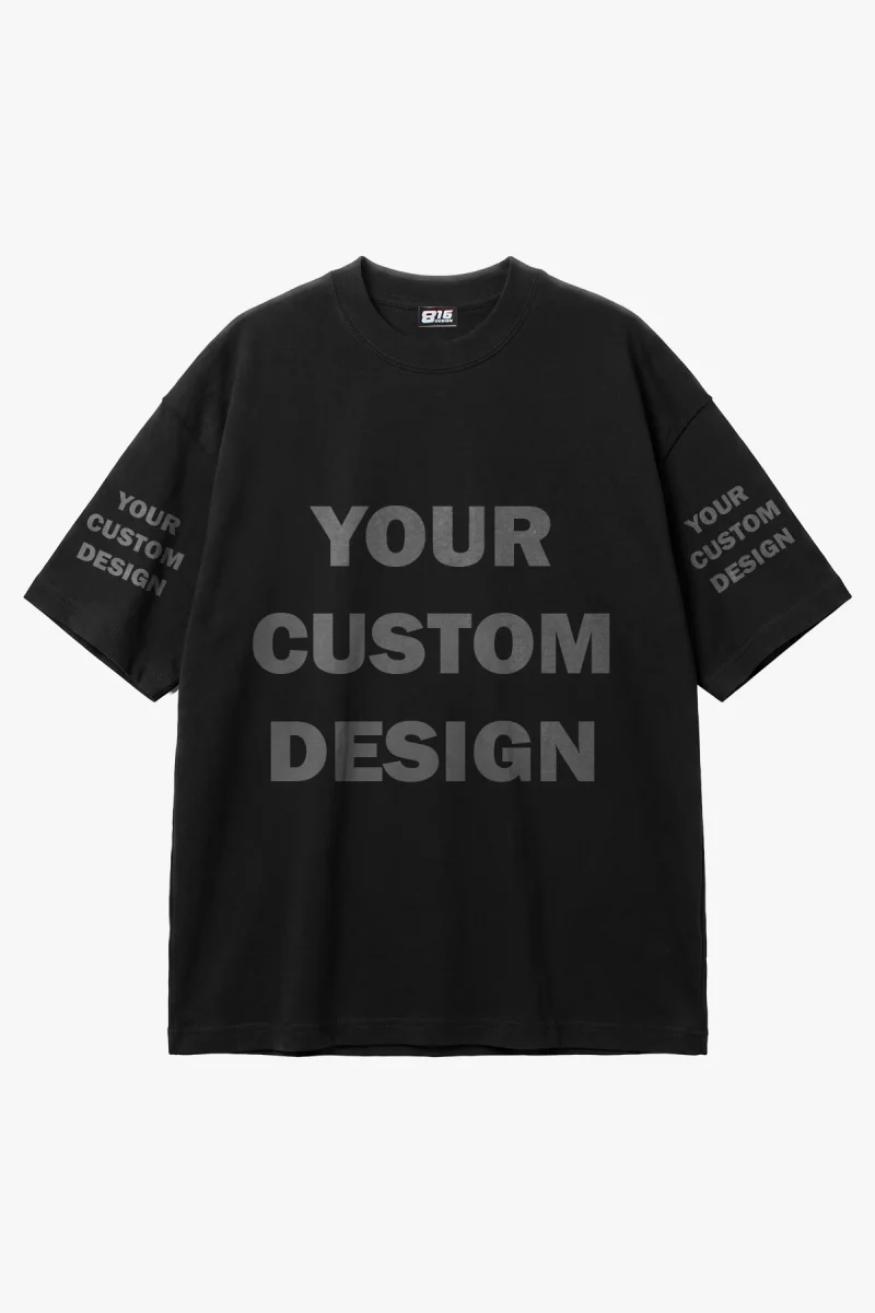 Özel Tasarım 816 Design Siyah Basic Premium Oversize Tshirt