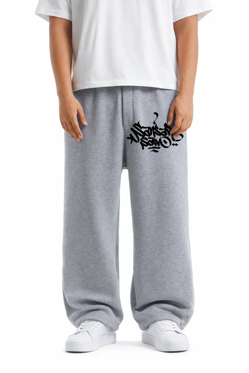 Premium Sansar Salvo Wide Leg Erkek Gri Eşofman Altı