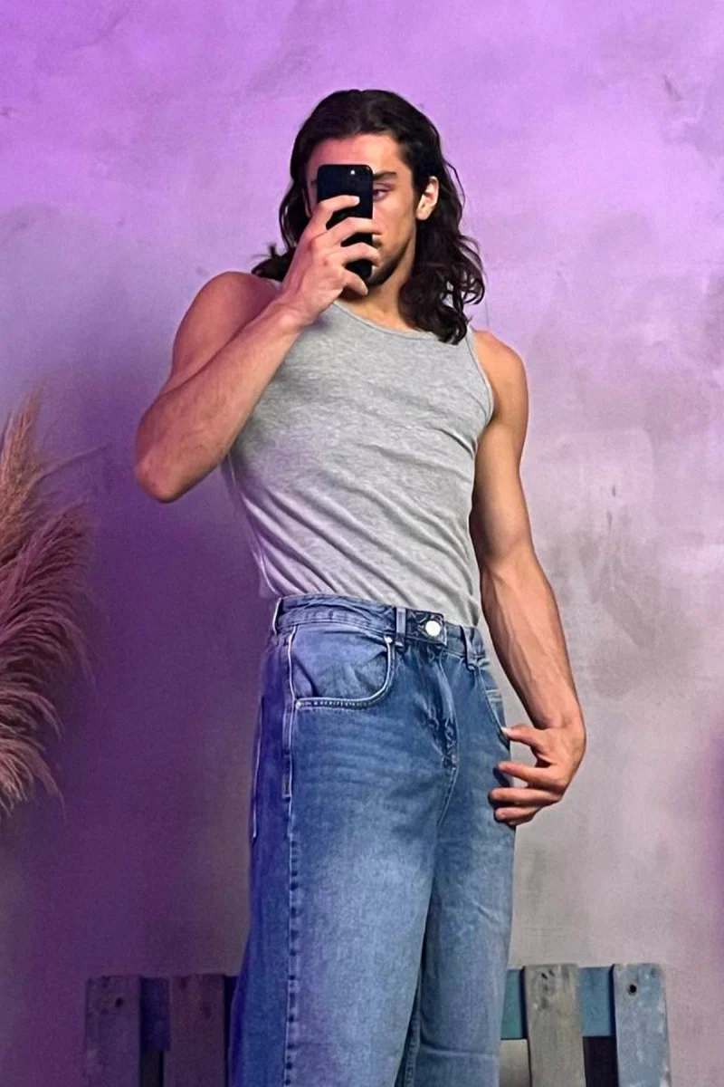 Sırt Detaylı Tank Top Gri Atlet