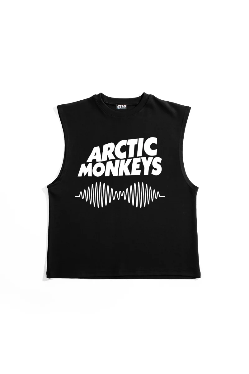 Arctic Monkeys Baskılı Siyah Sıfır Kol Tshirt