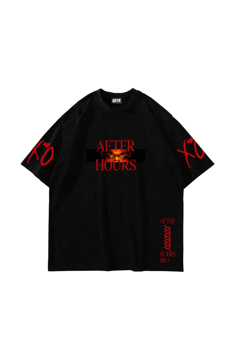 The Weeknd After Hours Siyah Oversize Tişört